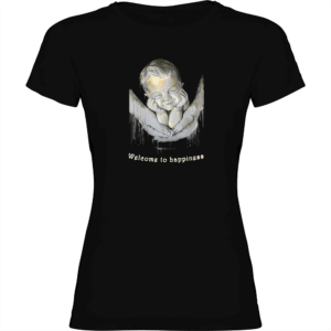"Bienvenida a la felicidad" – varios modelos de camiseta mujer