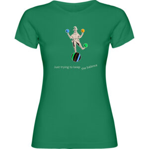 "Manteniendo el equilibrio"– varios modelos de camiseta mujer